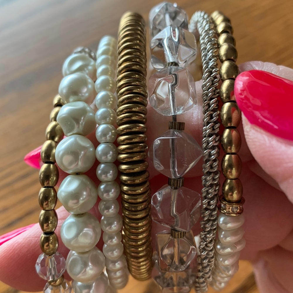 Amy Kahn Russell Pearl and Crystal Bracelet Set - Picture 8 of 9
